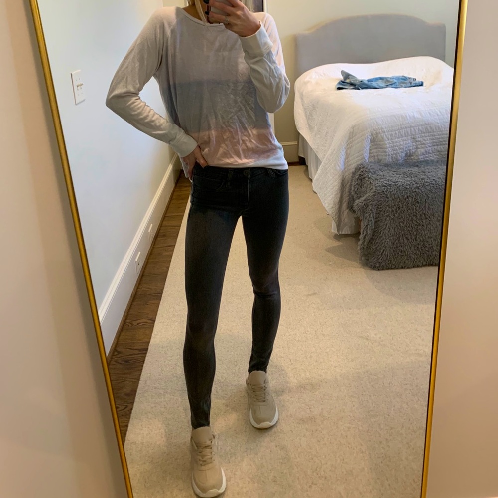 Hudson dark grey low rise jeans